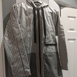 New! Rachel Roy Gingham Raincoat S/P